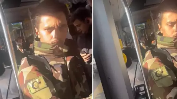 Askeri kamuflajla gezen yabancı uyruklu şahıs sınır dışı edilecek 1 Askeri kamuflajla gezen yabancı uyruklu şahıs sınır dışı edilecek