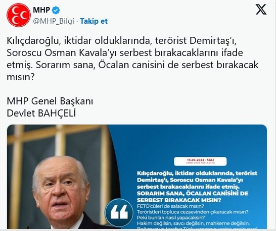 Bahçeli 2 yıl önce böyle demişti: Kılıçdaroğlu, Öcalan’ı da serbest bırakacak mısın?