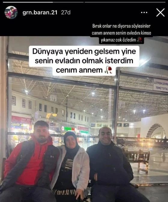 Narin Güran'ın tutuklu olmayan tek ağabeyi Baran Güran paylaşım yaptı: 45 dakika sonra sildi