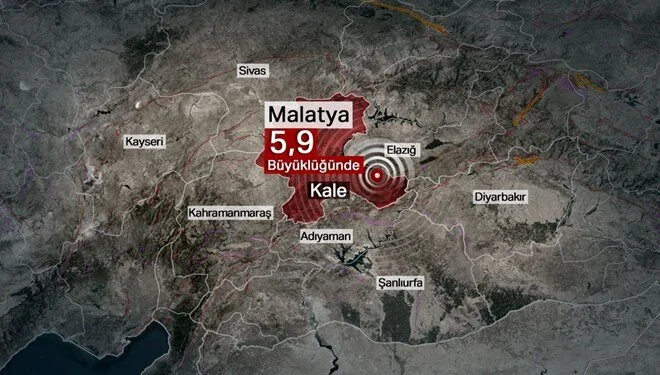 Malatya'da 5,9 büyüklüğünde deprem: Çevre illerden de hissedildi 1 Malatya’da 5,9 büyüklüğünde deprem: Çevre illerden de hissedildi