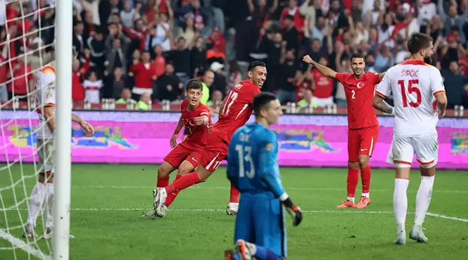 Türkiye, Karadağ savunmasını tek golle aşabildi 1 Türkiye, Karadağ savunmasını tek golle aşabildi