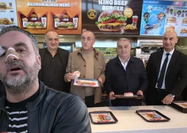 Rize’de Burger King açılışına AK Parti’den destek, protestocuya dayak