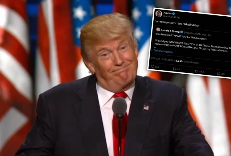 Trump adresi şaşırdı, Türk kullanıcıyı etiketleyip oy istedi!