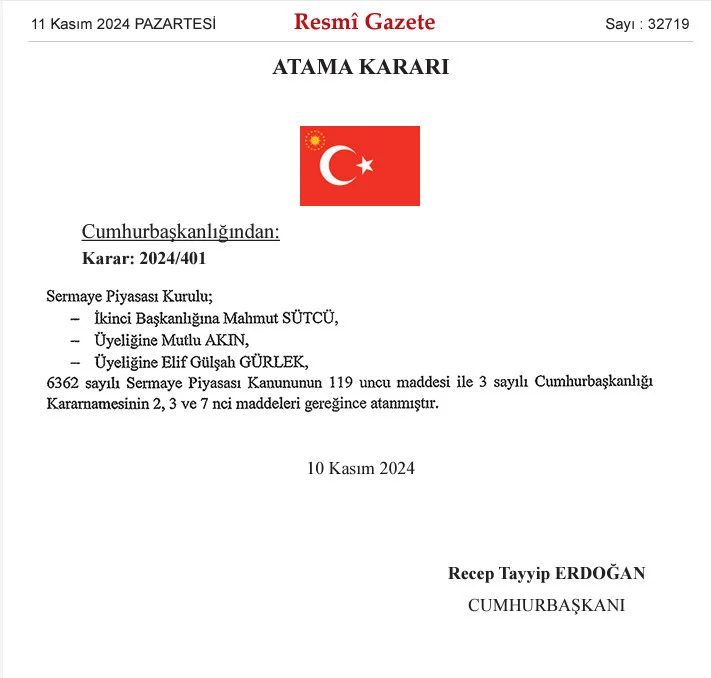 İstanbul Cumhuriyet Başsavcısı Akın Gürlek’in eşi Sermaye Piyasası Kurulu üyeliğine atandı 2 İstanbul Cumhuriyet Başsavcısı Akın Gürlek’in eşi Sermaye Piyasası Kurulu üyeliğine atandı