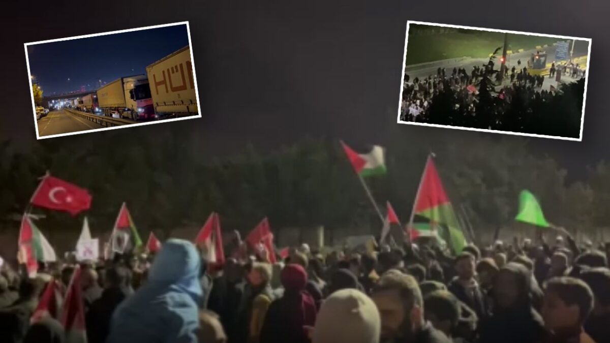 İsrail’e yük taşıyan gemilerin kalktığı Ambarlı Limanı’na vatandaş baskını