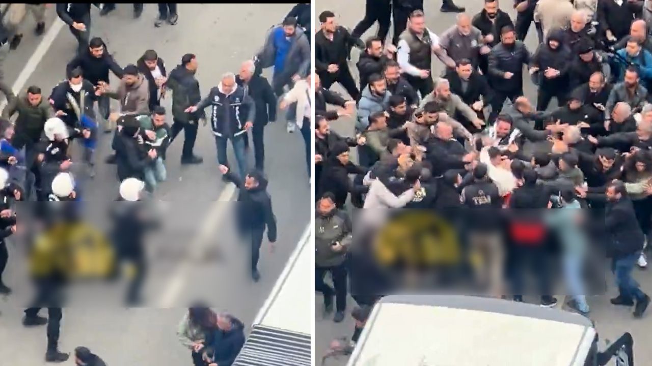 Kayyım atanan Batman Belediyesi önünde meydan kavgası 5 Kayyım atanan Batman Belediyesi önünde meydan kavgası