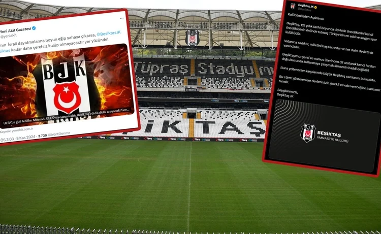 Beşiktaş ve Yeni Akit arasında çok sert atışma: Paylaşım ve haberi silmek zorunda kaldılar 1 Beşiktaş ve Yeni Akit arasında çok sert atışma: Paylaşım ve haberi silmek zorunda kaldılar