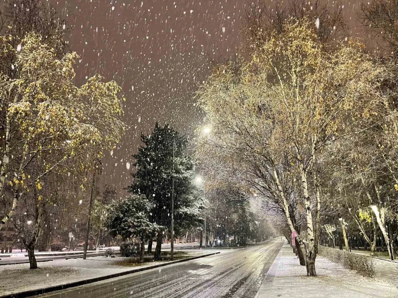 Erzurum beyazlara büründü