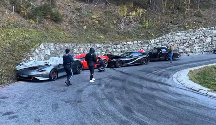 Dünyanın en pahalı trafik kazası! İki Ferrari, bir McLaren, bir Bentley
