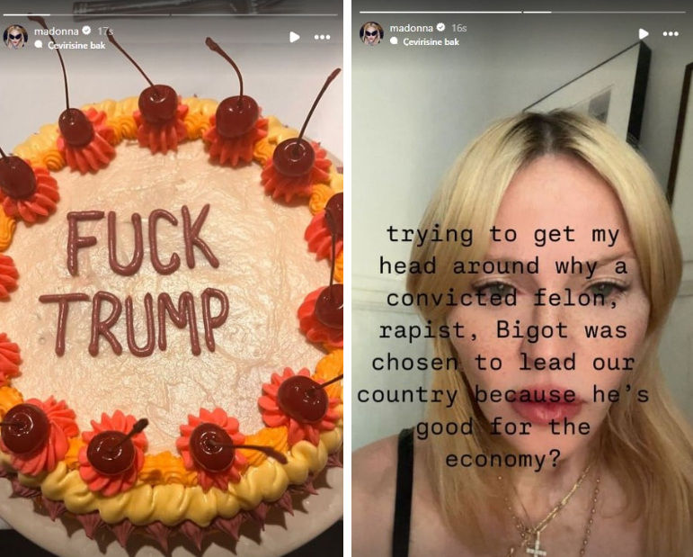 Trump'a tepkiler bitmiyor: Madonna, "tecavüzcü ve yobaz" diye niteledi