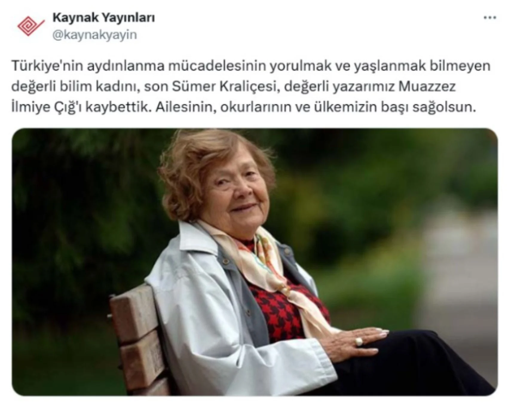 Sümerolog Muazzez İlmiye Çığ, 110 yaşında hayatını kaybetti