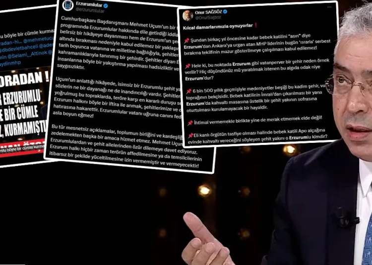 Mehmet Uçum'un şehit yakınıyla ilgili verdiği Apo örneği Erzurumluları küplere bindirdi 1 Mehmet Uçum’un şehit yakınıyla ilgili verdiği Apo örneği Erzurumluları küplere bindirdi