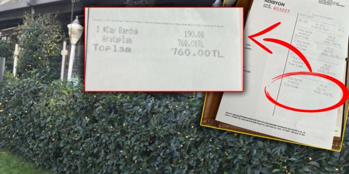 Kafede içilen 8 bardak çaya 760 lira hesap şoku! 3 kilo çay bile bu kadar yapmıyor 1 Kafede içilen 8 bardak çaya 760 lira hesap şoku! 3 kilo çay bile bu kadar yapmıyor
