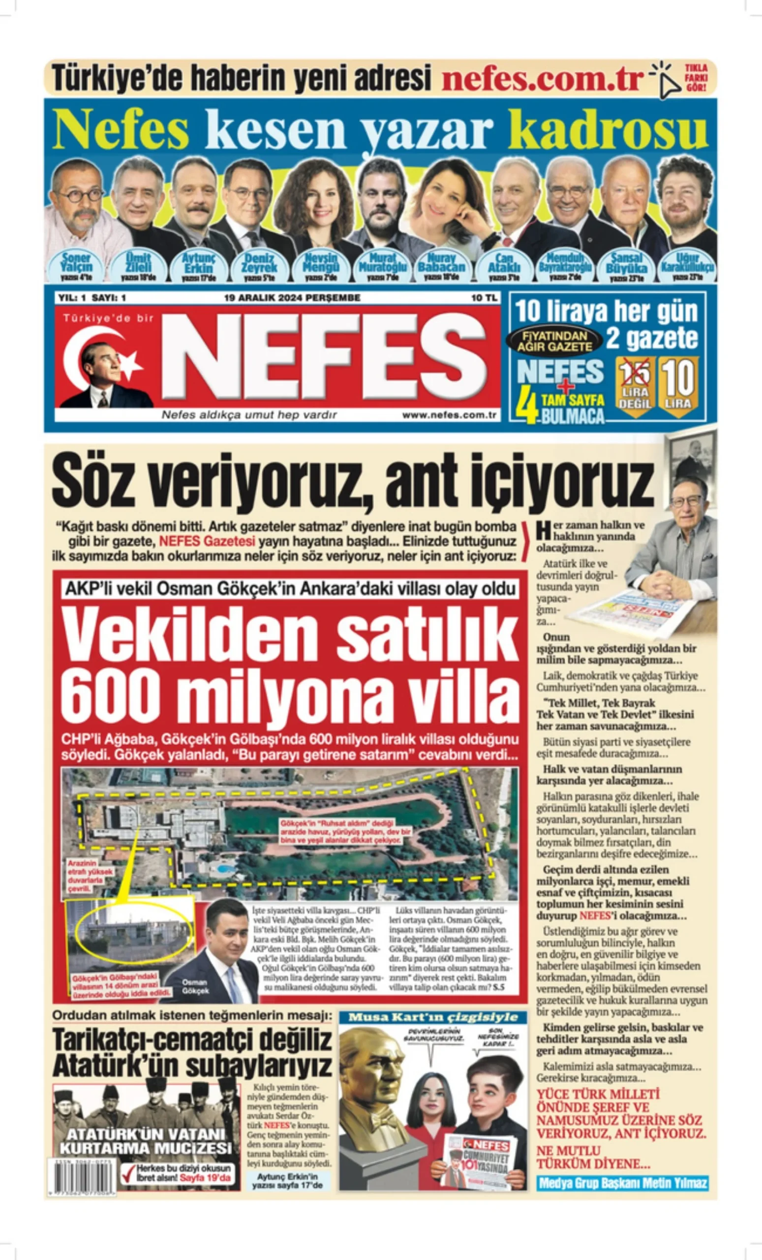 Yeni gazete NEFES’in tirajı kaç oldu? 3 Yeni gazete NEFES’in tirajı kaç oldu?