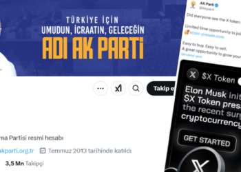 AK Parti resmi hesabından ‘$ X Token’ mesajı atıldı