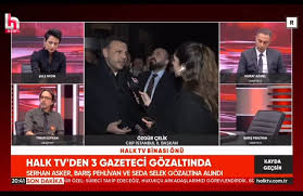 Halk TV önünde ‘3 gazeteciye’ destek gösterisi