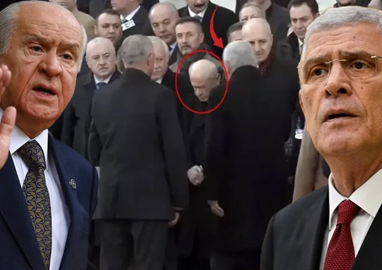 Nahit Menteşe’nin cenaze töreninde dikkat çeken olay: Dervişoğlu ile Bahçeli tokalaşmadı!