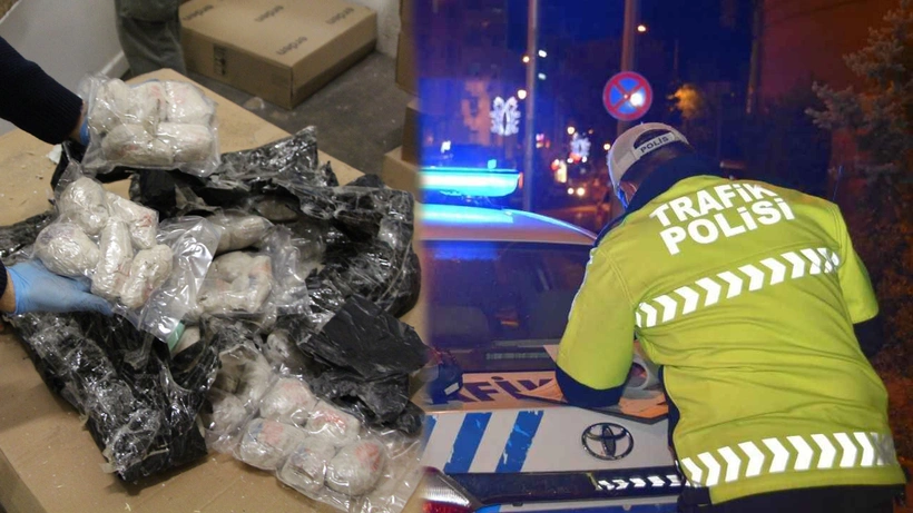 Polisler, polise yakalandı: Yüklü miktarda uyuşturucu ele geçirildi
