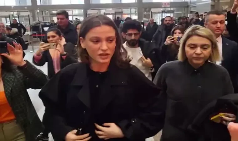 Serenay Sarıkaya, ifade vermek için adliyede