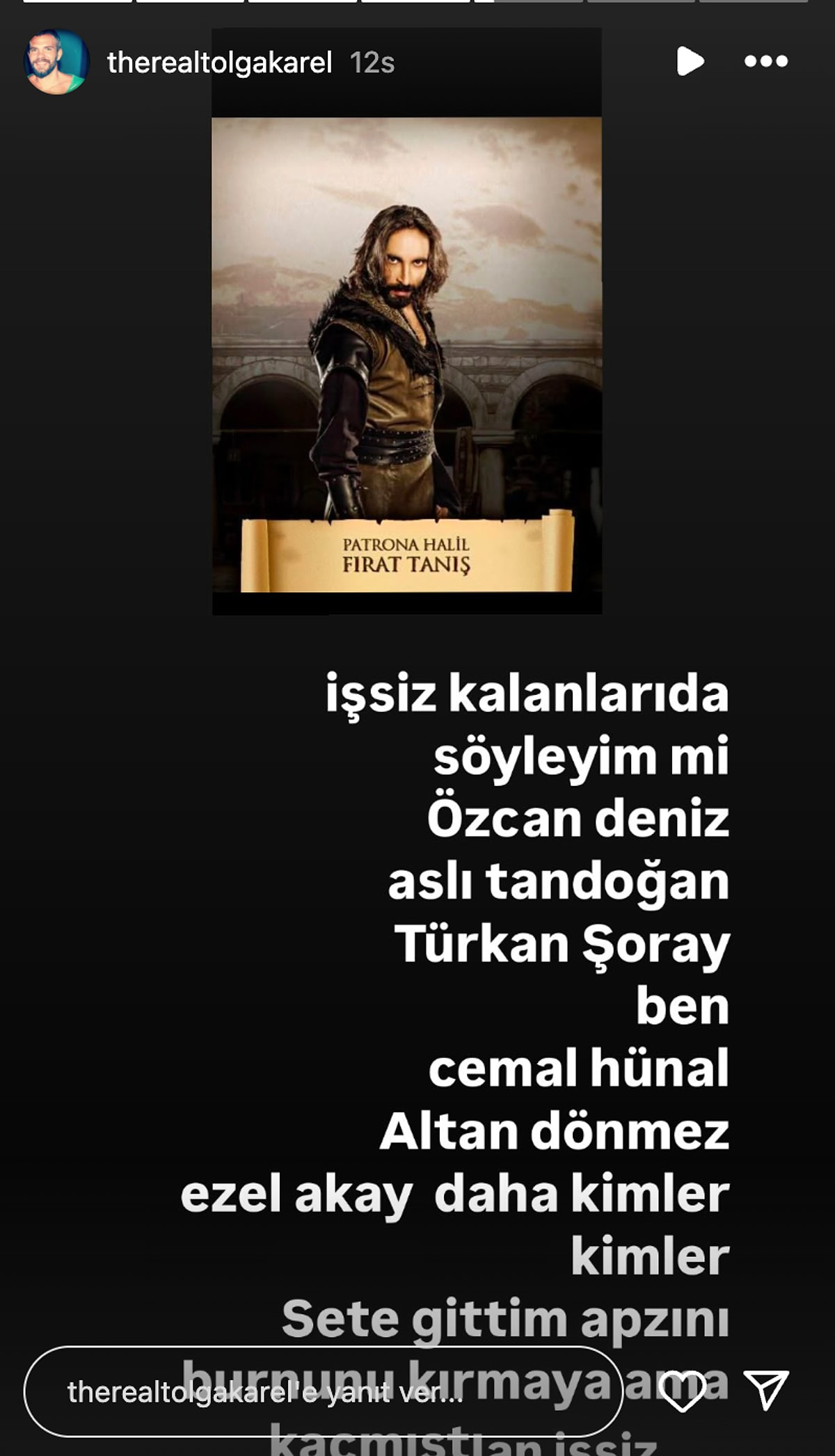 Eski oyuncu Tolga Karel'dan Fırat Tanış'a tehdit: 'Ağzını burnunu kıracağım'