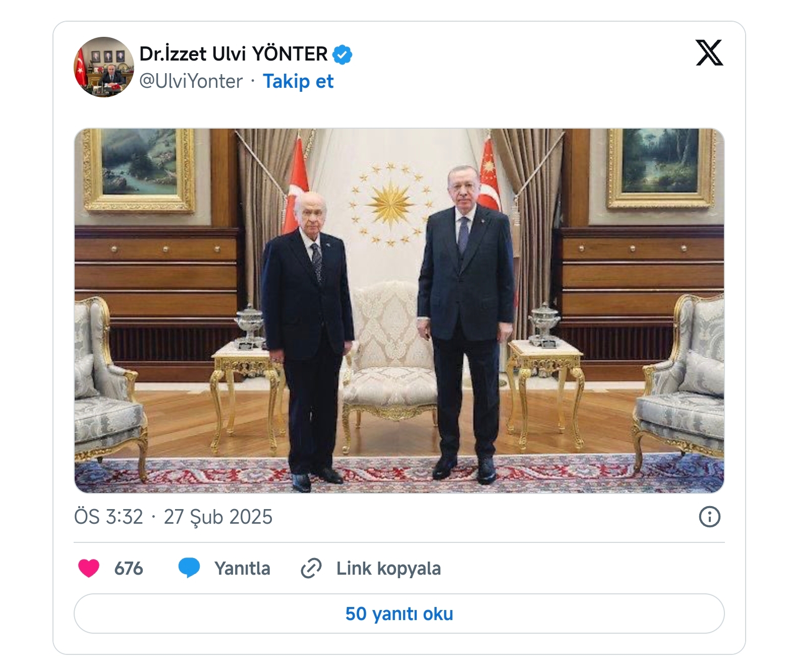 Öcalan'ın çağrısının ardından MHP'den paylaşım: Büyük işler cesaret ister 2 Öcalan'ın çağrısının ardından MHP'den paylaşım: Büyük işler cesaret ister
