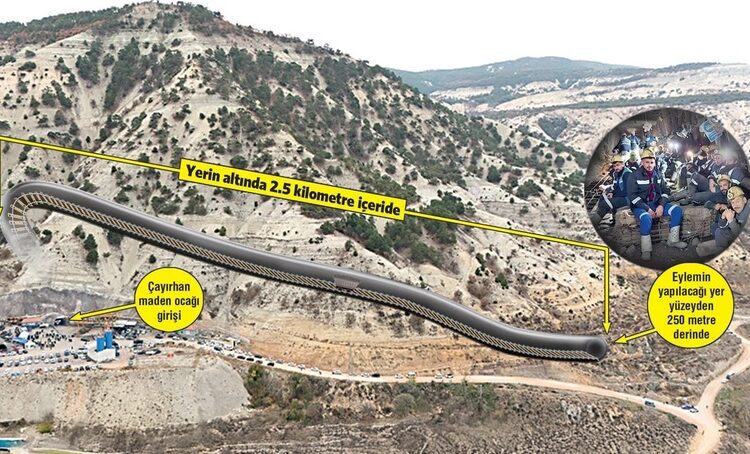 Çayırhan işçileri satışı durdurabilmek için kendilerini 2 bin 500 metre derine kapatacak 1 Çayırhan işçileri satışı durdurabilmek için kendilerini 2 bin 500 metre derine kapatacak