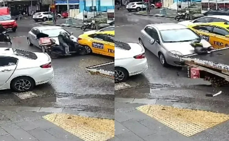 Pendik'te aracıyla motokuryeyi sıkıştıran şahıs tutuklandı 1 Pendik’te aracıyla motokuryeyi sıkıştıran şahıs tutuklandı
