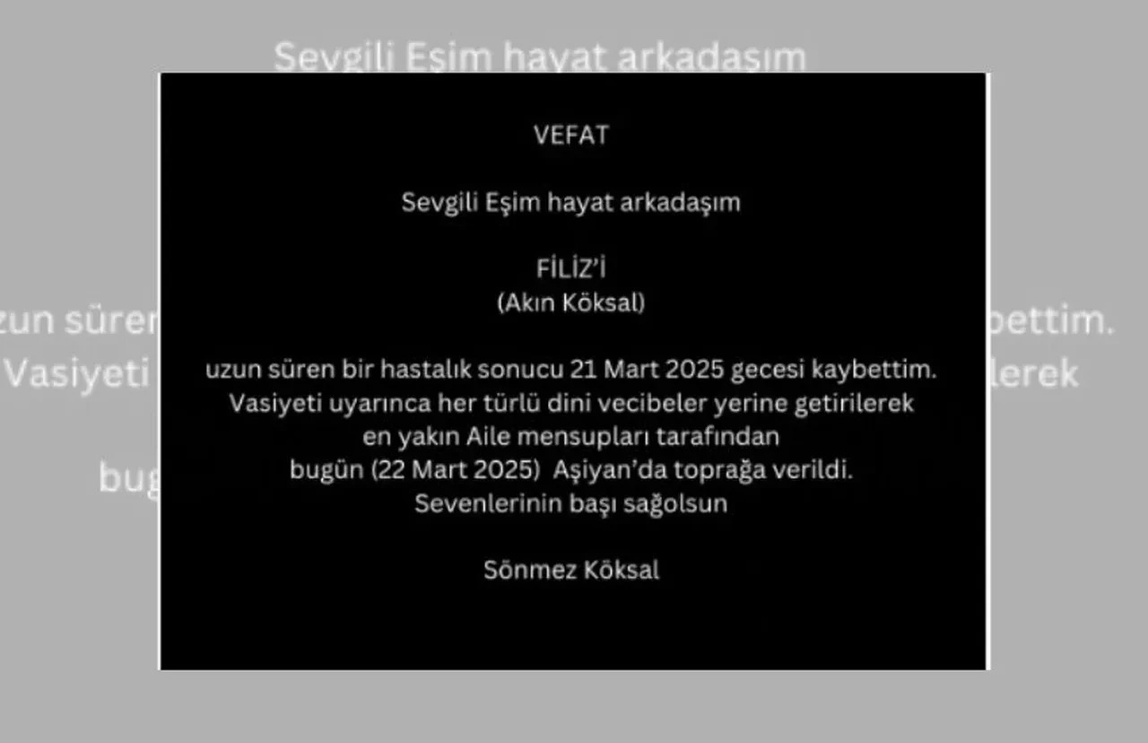 Filiz Akın, vasiyeti uyarınca defnedildi 2 Filiz Akın, vasiyeti uyarınca defnedildi