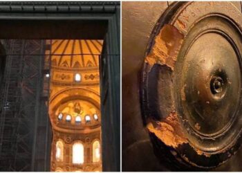 Ayasofya’nın ahşap kapısına zarar veren kişiye hapis cezası