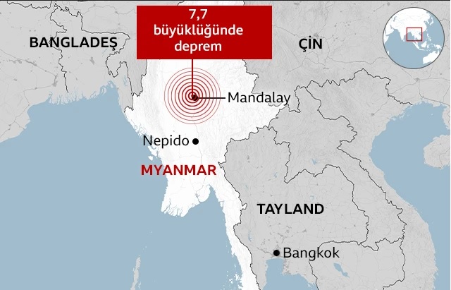 Myanmar 7,7 ile yıkıldı! On binlerce ölü olmasından endişe ediliyor 3 Myanmar 7,7 ile yıkıldı! On binlerce ölü olmasından endişe ediliyor