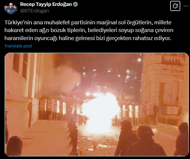 Erdoğan’ın Saraçhane diye izlettiği eylem görüntüsü Gürcistan çıktı