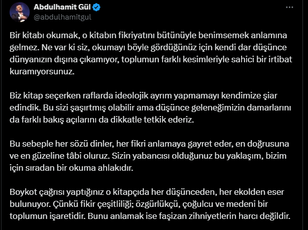 Tarihçi Emrah Safa Gürkan ile eski bakan Abdulhamit Gül atıştı: ‘Her şeyden suni mağduriyetler çıkarmayın’ 3 Tarihçi Emrah Safa Gürkan ile eski bakan Abdulhamit Gül atıştı: ‘Her şeyden suni mağduriyetler çıkarmayın’