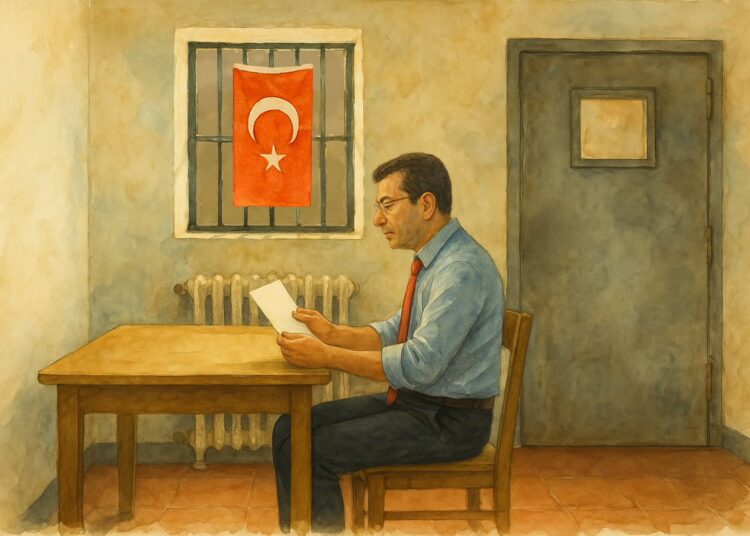 Ekrem İmamoğlu, cezaevi koğuşunu çizdi