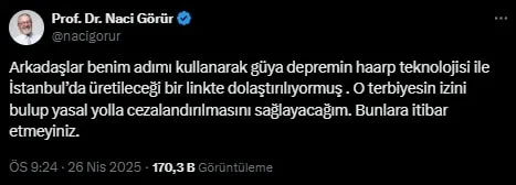 Naci Görür bu kez çok sert konuştu: 'O terbiyesizin izini bulup ceza almasını sağlayacağım'
