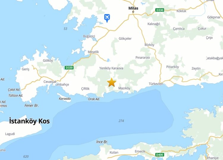 Bodrum'da deprem: 3,7 1 Bodrum’da deprem: 3,7