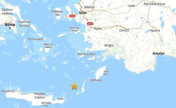 Ege Denizi'nde deprem! Datça 4,4’le sarsıldı 1 Ege Denizi’nde deprem! Datça 4,4’le sarsıldı