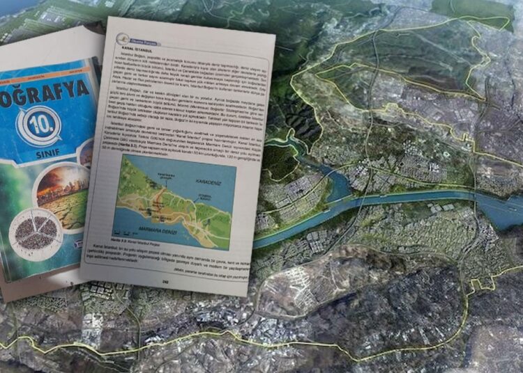Kanal İstanbul okul kitaplarında gerçekleşmiş gibi anlatıldı