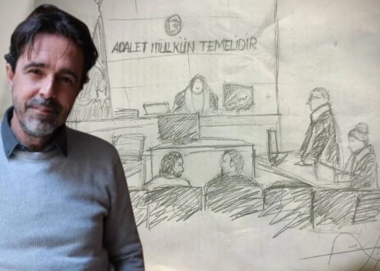 Tutuklama talep edilen Timur Soykan duruşmada yargılandığı salonu çizdi 1 Tutuklama talep edilen Timur Soykan duruşmada yargılandığı salonu çizdi