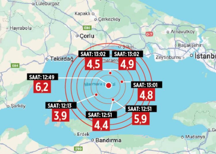ABD Jeoloji Merkezi açıkladı: İşte İstanbul depreminde ilçe ilçe hissedilen şiddet 1 ABD Jeoloji Merkezi açıkladı: İşte İstanbul depreminde ilçe ilçe hissedilen şiddet