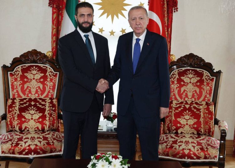 Cumhurbaşkanı Erdoğan, Dolmabahçe'de Şara ile görüştü 1 Cumhurbaşkanı Erdoğan, Dolmabahçe’de Şara ile görüştü