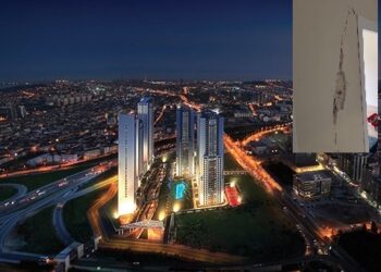 6.2’lik deprem sonrası lüks sitede yarıklar oluşmuş
