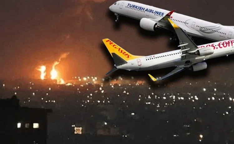 İran-İsrail savaşı nedeniyle 11 Türk uçağı ateş hattında mahsur kaldı 1 İran-İsrail savaşı nedeniyle 11 Türk uçağı ateş hattında mahsur kaldı