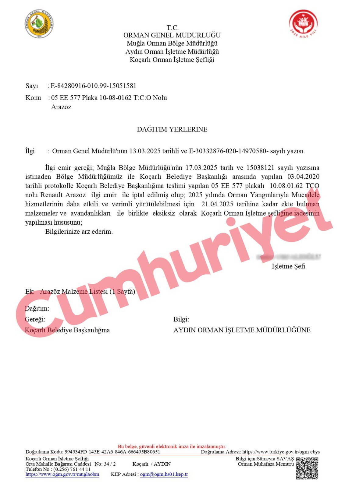 Aydın'da skandal: Bakanlık, belediye CHP’ye geçince yangın aracını geri almış