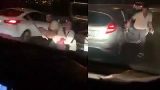 Trafikte otomobile baltayla saldıran 2 kişiye gözaltı 1 Trafikte otomobile baltayla saldıran 2 kişiye gözaltı