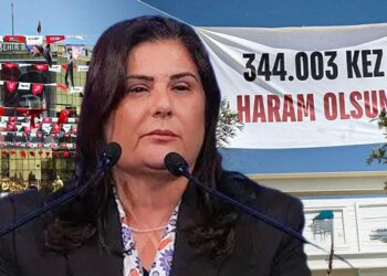 Aydın’da Özlem Çerçioğlu için özel pankart: ‘344 bin 3 kez haram olsun’