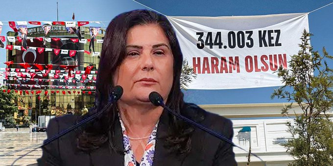 Özlem Çerçioğlu'nun boş konserini haber yapan gazeteci tutuklandı 1 Aydın’da Özlem Çerçioğlu için özel pankart: ‘344 bin 3 kez haram olsun’