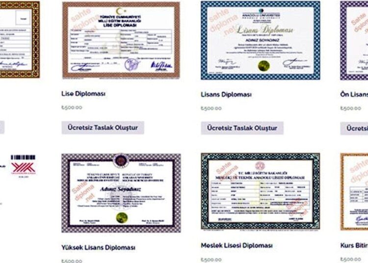Sahte diplomalı olan bazı isimler ortaya çıktı: 70’ten fazla kişi sahte mezun