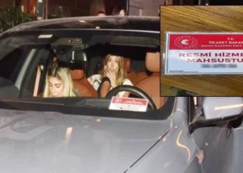 Manken Şevval Şahin’i taşıyan ‘resmi hizmete mahsustur’ yazılı aracın sahibine ve sürücüsüne ceza