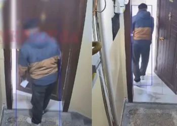 Siparişi teslim eden kurye, kadın müşterinin evine girmeye çalıştı