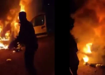 Gaziantep’te araç yandı: 5 kişiyi araçtan infaz memuru kurtardı